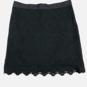 J crew lined lace skirt